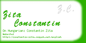 zita constantin business card